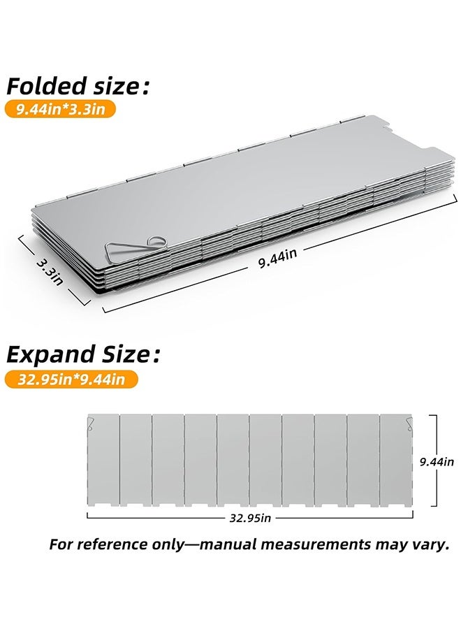 "تاقومارت مواقد تخييم خارجية قابلة للطي مزودة بـ 10 ألواح وواقي للرياح وحقيبة تخزين - Image 2