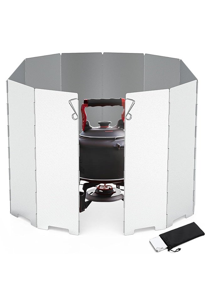 "تاقومارت مواقد تخييم خارجية قابلة للطي مزودة بـ 10 ألواح وواقي للرياح وحقيبة تخزين - Image 1