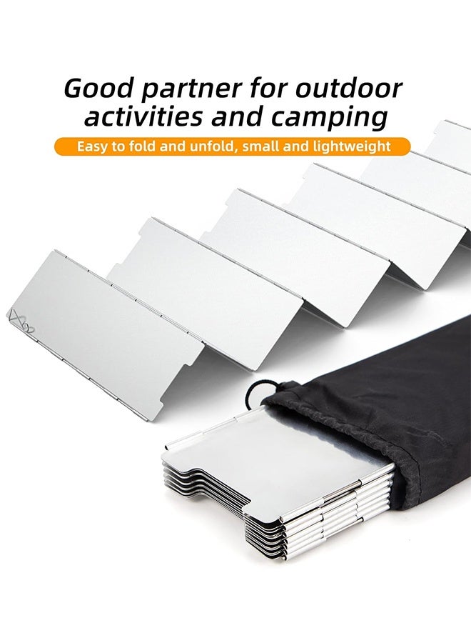 "تاقومارت مواقد تخييم خارجية قابلة للطي مزودة بـ 10 ألواح وواقي للرياح وحقيبة تخزين - Image 4