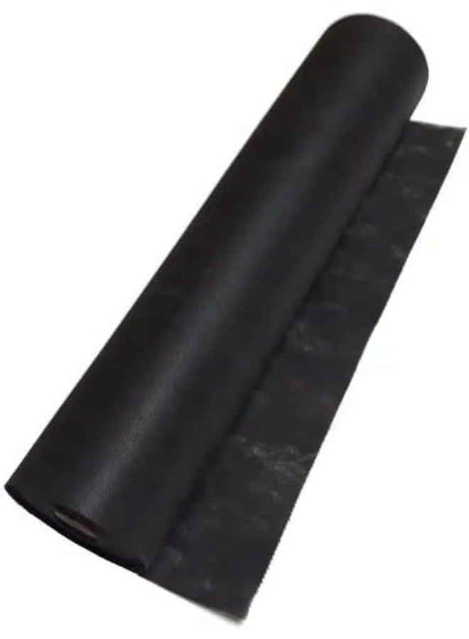 LA PERLA TECH  Disposable Massage Table Sheets, Non-woven Fabric Spa Bed Cover for Esthetician, Waxing, Lash Salon, Black, 50 Pieces per Roll - Image 1