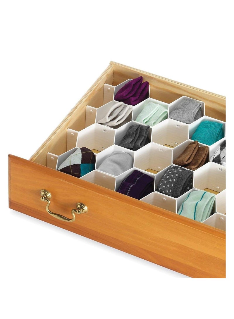 Arabest Drawer Organizer-Divider-Sock-Belt-Scarf-Underwear-56 Slots Total-Set/2  - Image 2