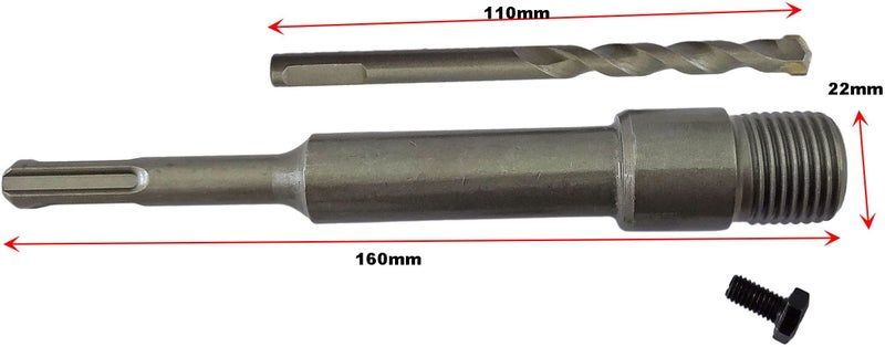 DUMDAAR Concrete Wall Drill Bit Air conditioning Hole Saw Cutter with 160 mm Connecting Rod (50mm bit with 160mm rod) - Image 3