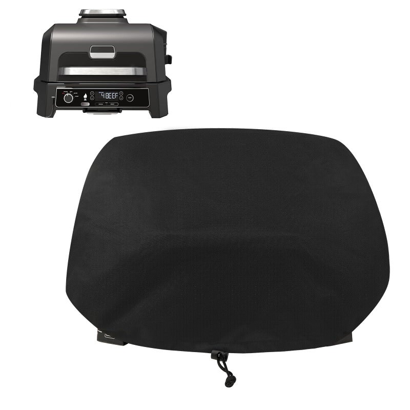 Raweao Cover Fit for Ninja Woodfire Pro XL Outdoor Grill 600D Oxford Cover for Ninja XL Pro Grill Waterproof Dustproof Electric BBQ Cover Compatible with OG850OG951 Series Black - Image 2