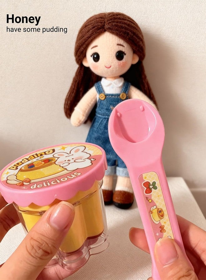 ZOENMG Pudding Feeding Toys for Dolls (1-Pack), Pretend Play Food for 3 4 5 6 7 8 Year Old Girls, Perfect for Doll Role Play,Easter Basket Stuffers Fillers Gifts,Easter Bunny Theme - Image 3