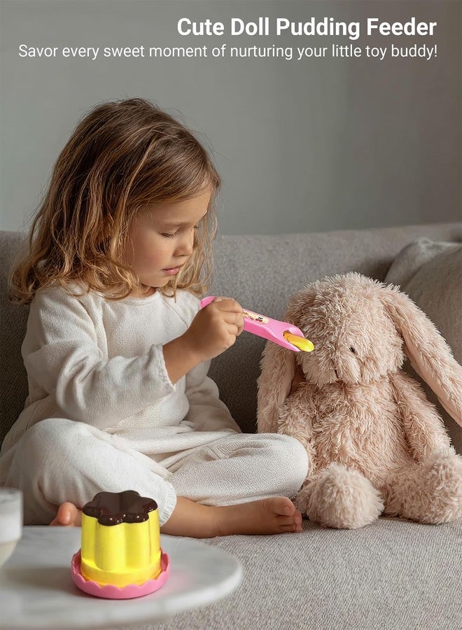 ZOENMG Pudding Feeding Toys for Dolls (1-Pack), Pretend Play Food for 3 4 5 6 7 8 Year Old Girls, Perfect for Doll Role Play,Easter Basket Stuffers Fillers Gifts,Easter Bunny Theme - Image 4