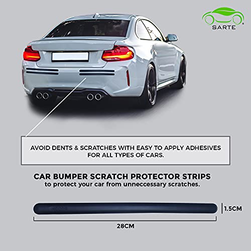 SARTE Universal Car Edge Door Guard Scratch Protector Silicone Rubber Bumper Protector Guard Anti-Scratch Bumper Protector Anti-Collision Patch Bumper Guard Strip for All Cars (4pcs-Black) - Image 4