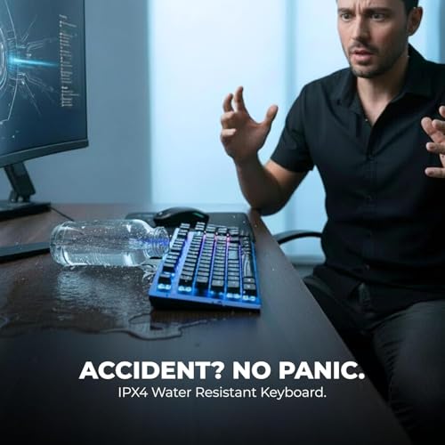 Geonix Cruiser K5, Wired Gaming Keyboard, 104 Keys, 1.5m Cable, 12 Multimedia Keys, USB Interface, RGB Colour, Plug and Play - Image 3
