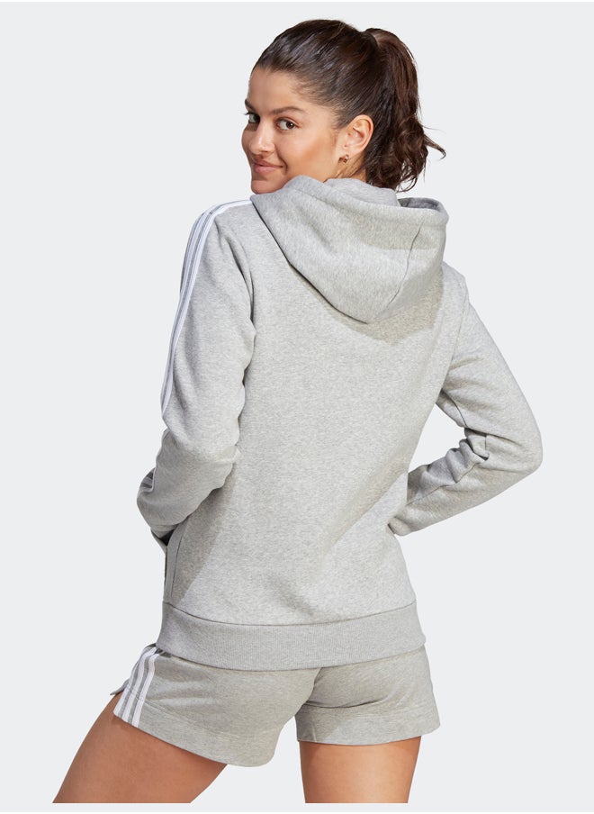 Adidas Essentials 3-Stripes Full-Zip Fleece Hoodie  - Image 3