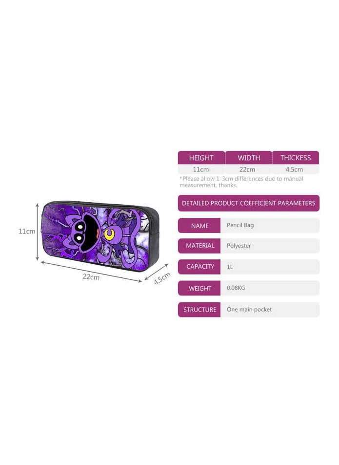 Smiling critters smiling animal purple cat primary and secondary school student schoolbag children's backpack backpack,Smiling Animals Three-piece Set 04