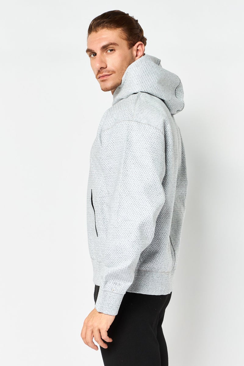 Nike Men Oversized Fit Long Sleeve Outdoor Hoodie, Heather Grey - Image 2