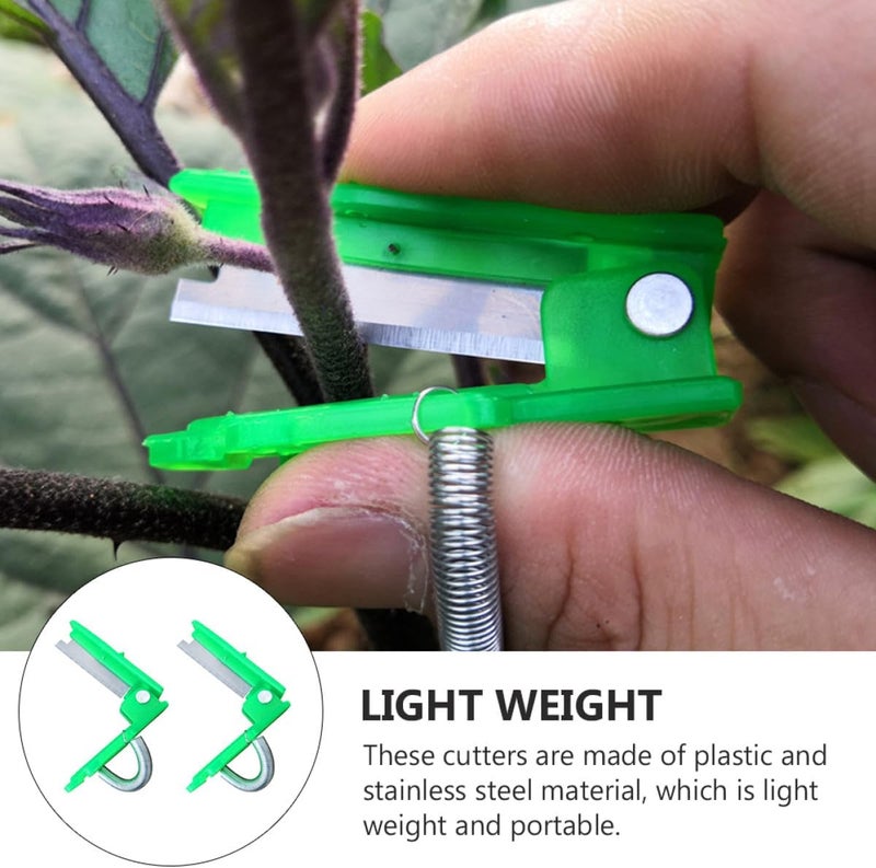 BETOOKY 2pcs Fruit Cutters and Horticulture Shears for Fruit Picking and Flower Bud Trimming Garden Plant Supplies with Thumb Cutters for Orchard and Home Gardening Use Random Color - Image 3