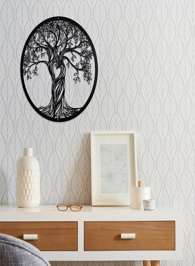 Acopelo Metal Wall Decor, Tree Art Wall Sculpture, Metal Wall Art Hanging for Living Room Bedroom Indoor Outdoor, Laser Cut Rustic Black Tree of Life （Black） (Big) - Image 4