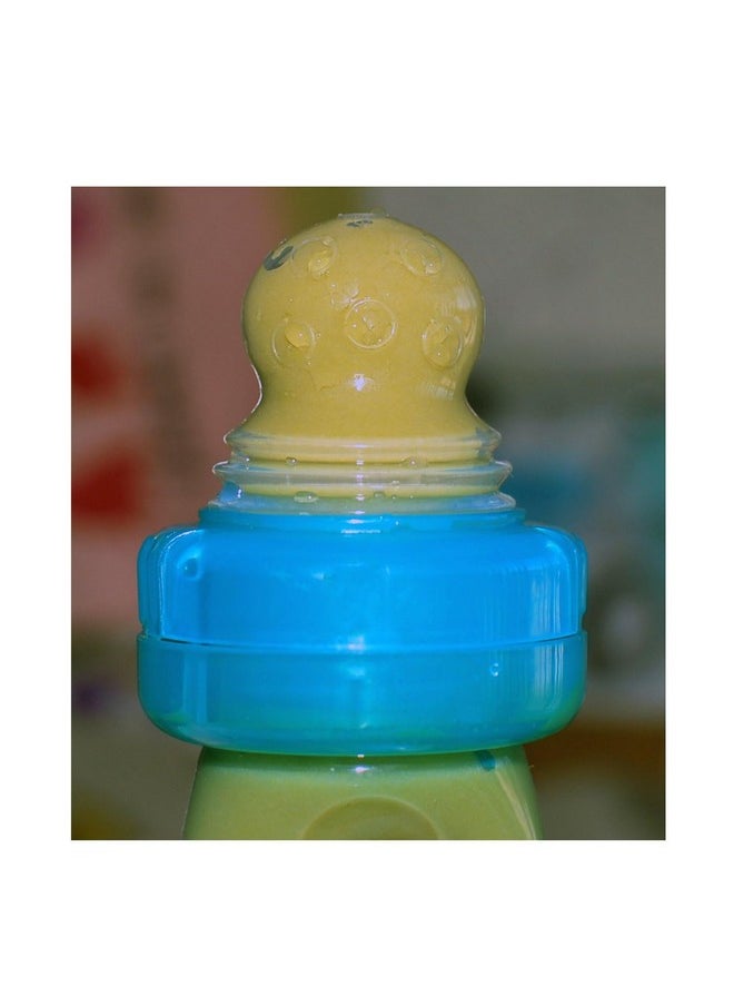 Nuby Nuby EZ Squee-Z Silicone Self Feeding Baby Food Dispenser, 1 Count (Pack of 1) - Aqua/Pink/Green, Colors May Vary  - Image 1