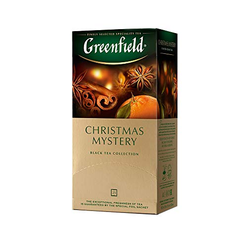 Greenfield Christmas Mystery Black Tea Fruit & Herbal Collection 25 Teabags The Execptional Freshness Of Tea Is Guranteed By The Special Foil Sachet - Image 2