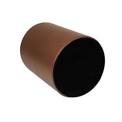 Fosinz Leather Pen Holder, Brown Pencil Holder, Desktop Elegant Pen Holder for Desk, Stationery Organizer for School Office Home Dorm (3.3" x 3.3" x 4", Brown) - Image 4