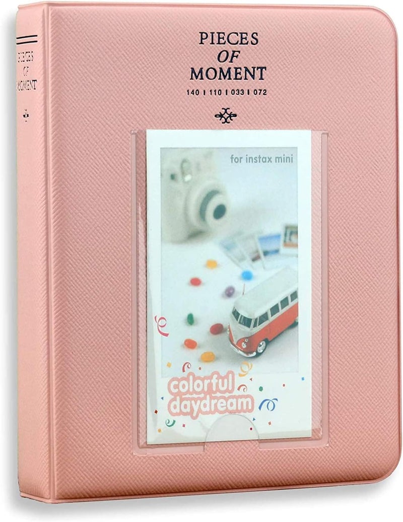 Stela [Instax Mini 64 Page Photo Album] Pieces of Moment Book Album Compatible for Films of Fujiflm Instax Mini 7s 8 8+ 9 25 26 50s 70 90 10 11 30 55 20 50 7 LiPlay & Hello Kitty (Pink) - Image 1