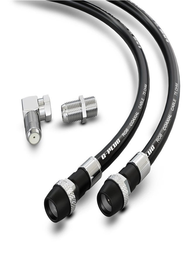 G-PLUG RG6 Coaxial Cable 10FT - Triple Shielded, Waterproof, 75 Ohm with F-Type Connectors, High-Performance for HDTV, Satellite, Internet, Indoor/Outdoor Use - Image 1