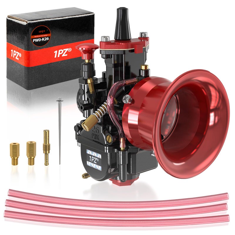 1PZ PW0K26 PWK 26MM كربوراتور مع واجهة فلتر الهواء وكوب الرياح بديل لمحركات 70cc إلى 140cc 2T 4T محرك GY6 دراجة نارية دراجة صغيرة SSR TTR أبولو تاو تاو ATV