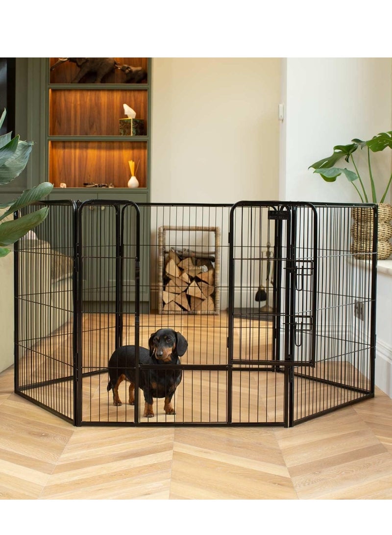 SHAMWA Dog Playpen Heavy Duty Folding Pet Exercise Pen Extra Large Indoor Outdoor Dog Fence with Door Panels Dog Crate Cage Kennel for Small and Large Dogs - Image 2