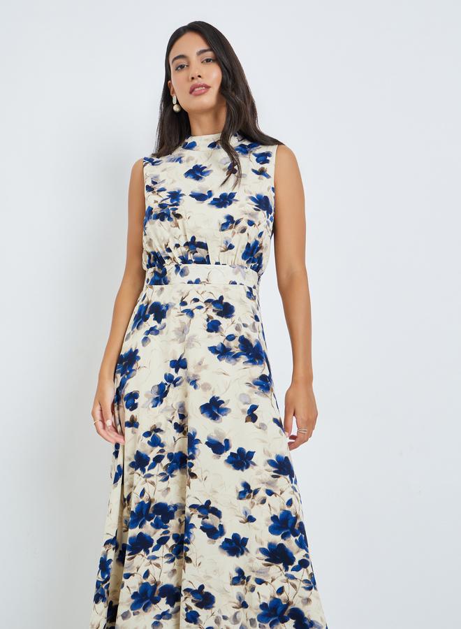 Styli Floral Sleeveless A-Line Maxi Dress - Image 2