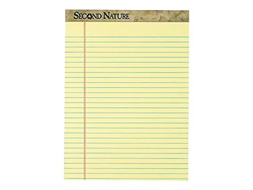 TOPS 74890 Second Nature Recycled Pads, 8 1/2 x 11 3/4, Canary, 50 Sheets (Pack of 12) - Image 3