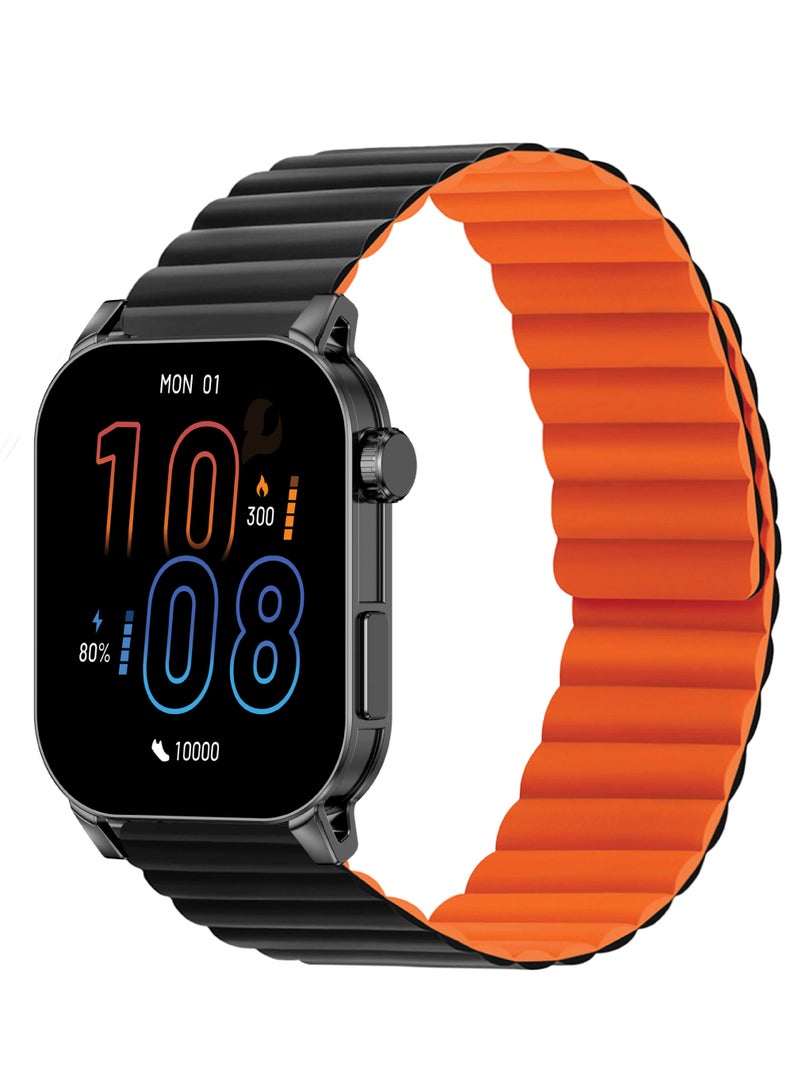 Maxwell Electronics Maxwell MW Edge Smart Edge Smart Watch for Men and Women, Answer/Dial Call, SMS, IP68 Waterproof, Full Screen Touch, AMOLED Retina, 100+ Sports Mode, Sleep Monitoring, Water Drinking Reminder - Image 1