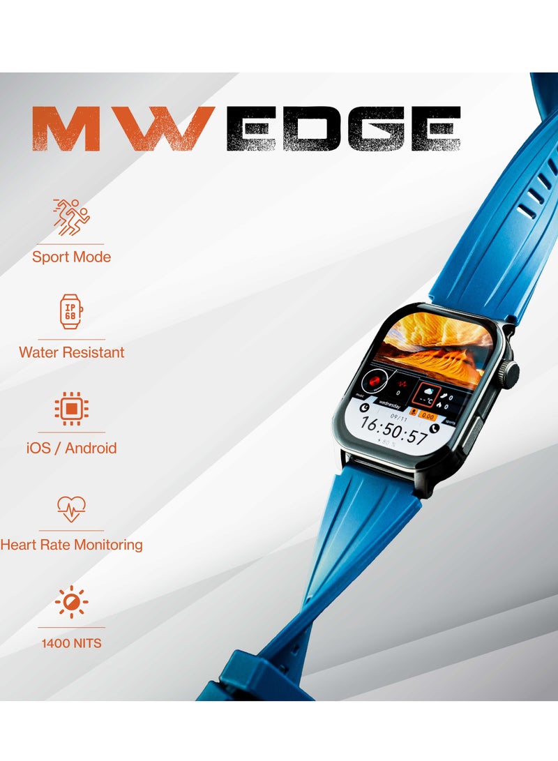 Maxwell Electronics Maxwell MW Edge Smart Edge Smart Watch for Men and Women, Answer/Dial Call, SMS, IP68 Waterproof, Full Screen Touch, AMOLED Retina, 100+ Sports Mode, Sleep Monitoring, Water Drinking Reminder - Image 3