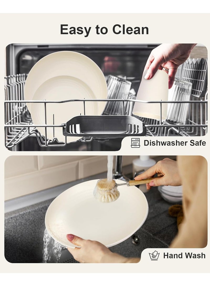 كينجمازي طقم أواني الطعام من قش القمح 88 قطعة (8 مجموعات) - Image 4