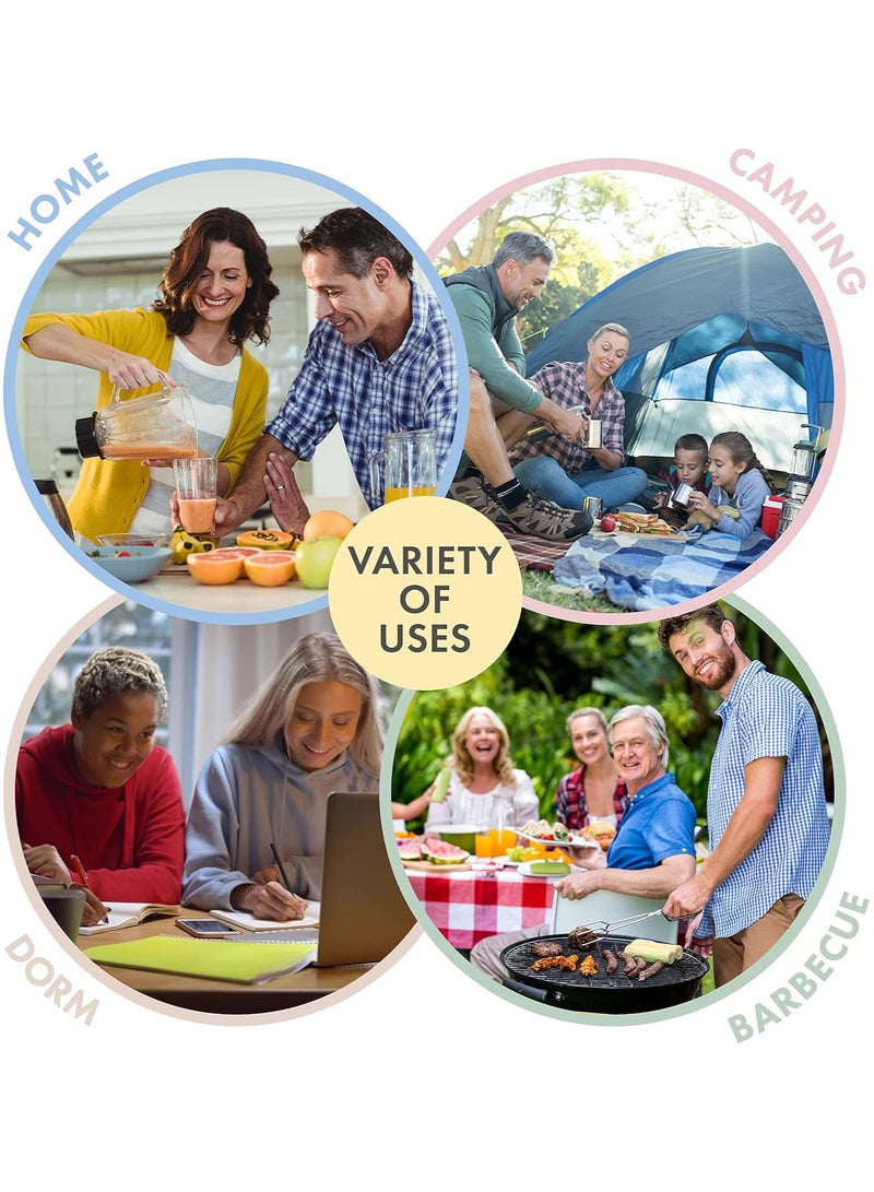 كينجمازي طقم أواني الطعام من قش القمح 88 قطعة (8 مجموعات) - Image 5