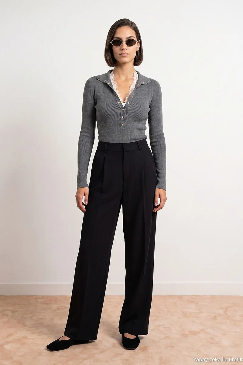 Dilvin Charcoal Grey DILVIN Women's Sweater for Women | Best Price UAE