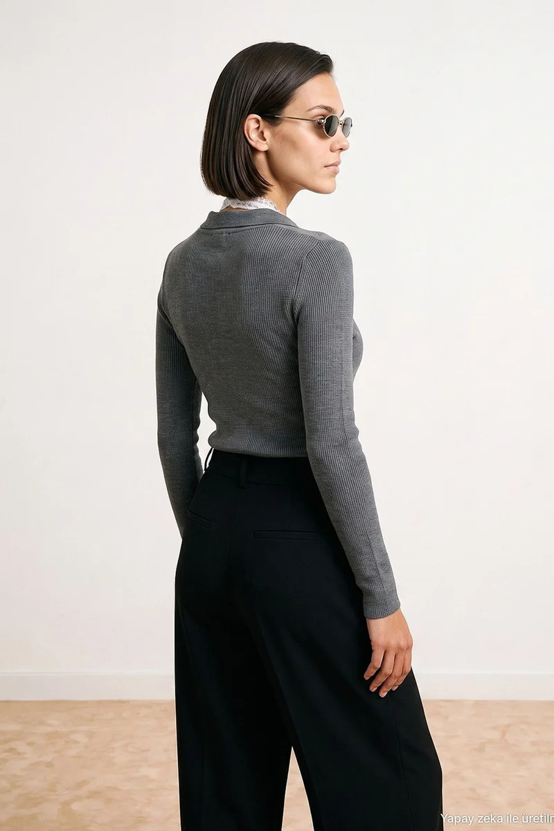 Dilvin Charcoal Grey DILVIN Women's Sweater for Women | Best Price UAE