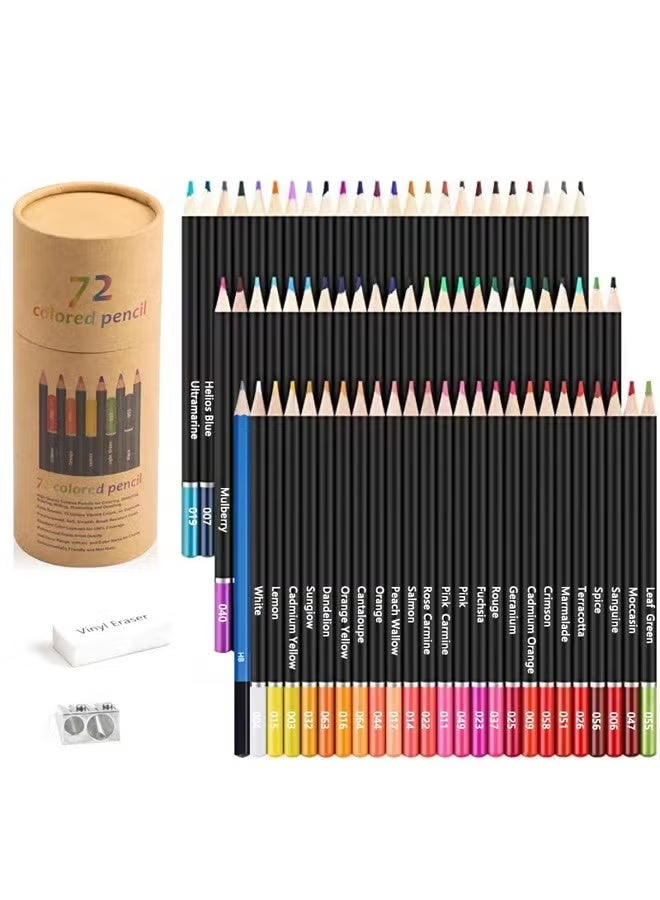 KALOUR 72-Color Color Pencils Set, Artist Sketching Drawing Pencils, Art Craft Supplies,Drawing Supplies,Gift for Adults Kids Beginners, Coloring Pencils Kit - Image 1