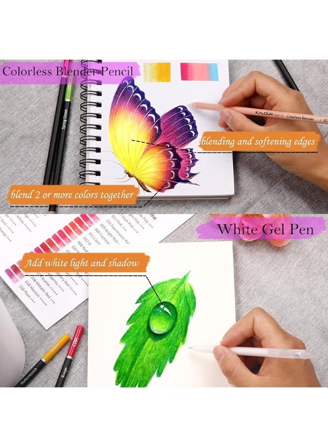 KALOUR 72-Color Color Pencils Set, Artist Sketching Drawing Pencils, Art Craft Supplies,Drawing Supplies,Gift for Adults Kids Beginners, Coloring Pencils Kit - Image 3