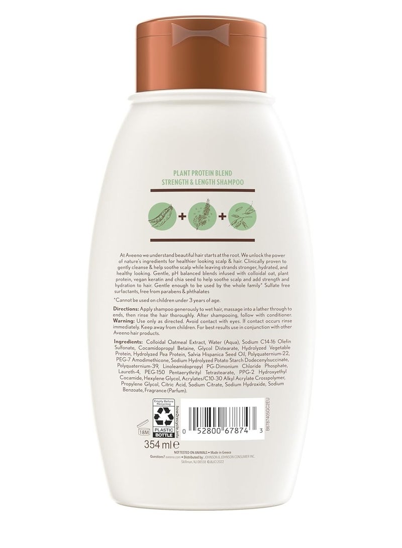 Aveeno Plant Protein Blend Shampoo for Strong Healthy-Looking Hair, 12 fl oz - Image 2