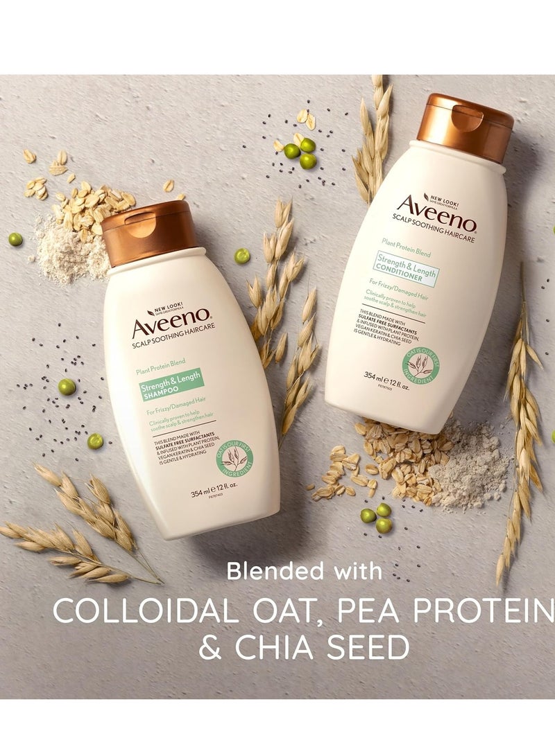 Aveeno Plant Protein Blend Shampoo for Strong Healthy-Looking Hair, 12 fl oz - Image 4
