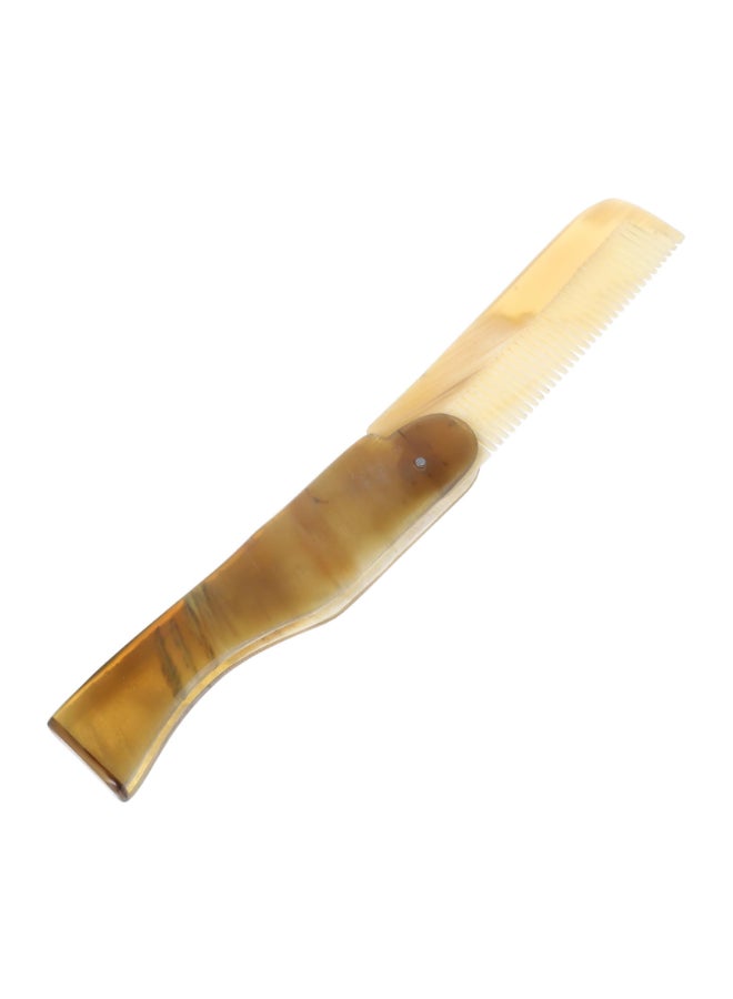 minkissy Foldable Ox Horn Comb 649 Inch Portable Hair Comb with Scalp Massage for Travel and Daily Styling Tool - Image 2