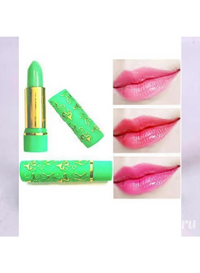 pH Color-Changing Lipstick Moisturizing Lip Stain 3.5g Waterproof Long-Lasting Green to Pink Lipstick - Image 2