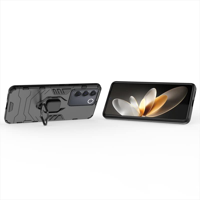 SPAZY CASE® Vivo Y200e 5G Back Cover | Dual Layer Armor Defender Full Body Protective + PC Hybrid Kickstand Back Case for Vivo Y200e 5G - Image 2