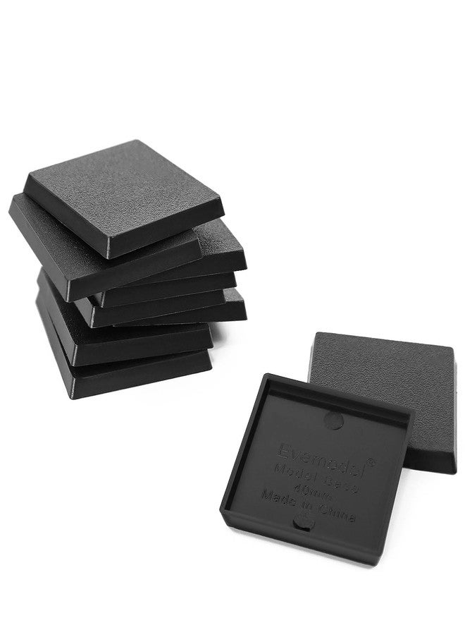 Evemodel Model Square Bases Plastic Black for Wargame Tabletop (40 * 40mm-20pcs) - Image 1