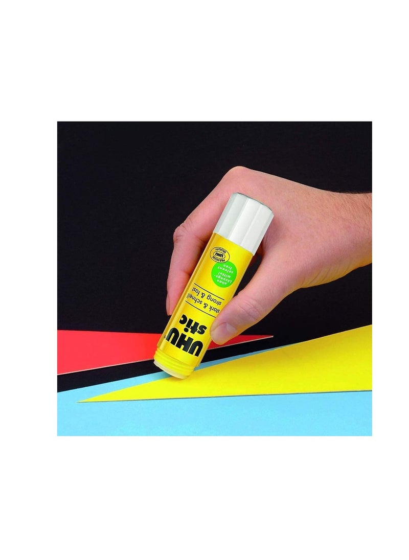UHU - UHU STIC, The Proven Glue Stick - Glues strongly, quickly and permanently, without solvent, 21g, Set of 4, White - Image 1
