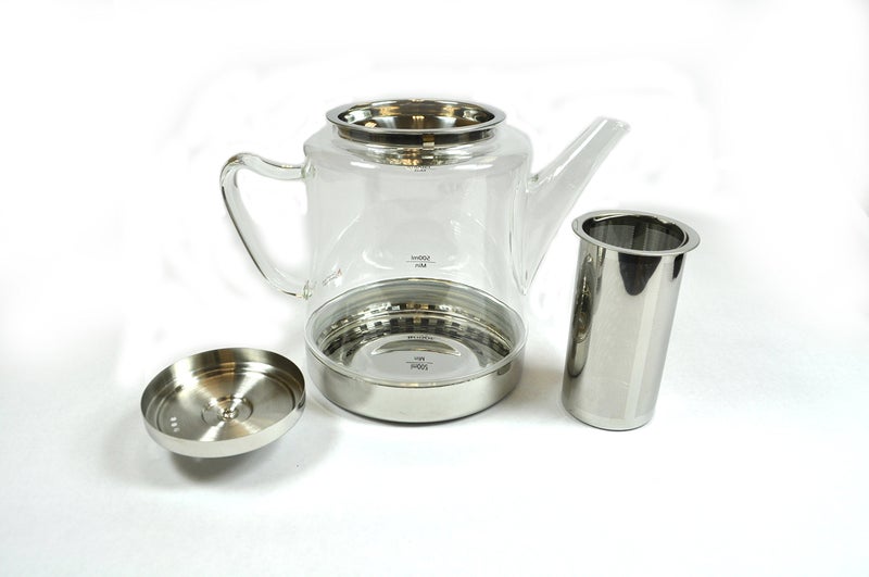 Uniware 1800ml Hop Topt Glass Kettle with Filter A10049