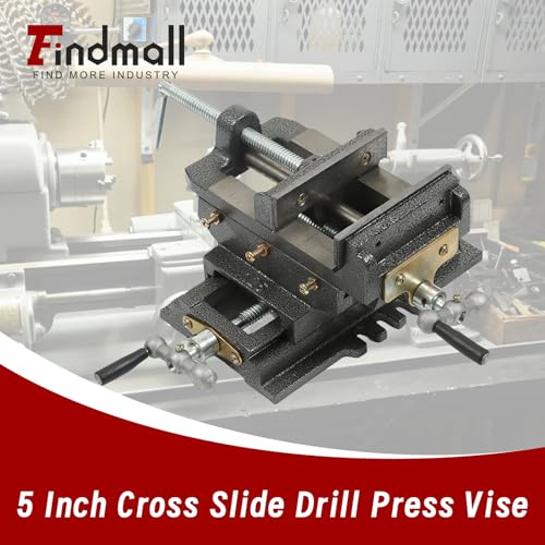 findmall 5 Inch Cross Slide Drill Press Vise 2 Way X-Y Heavy Duty Clamp Machine - Image 3