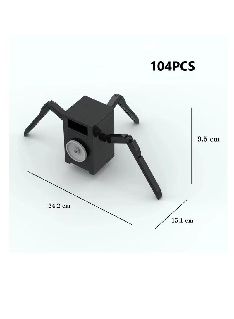 Skibidi المرحاض رجل لعبة اللبنات مجموعة 104pcs العنكبوت لعبة الصوت أفكار اللعب معركة الرعب لعبة نموذج أفكار اللعب هدايا للكبار والأطفال - Image 4