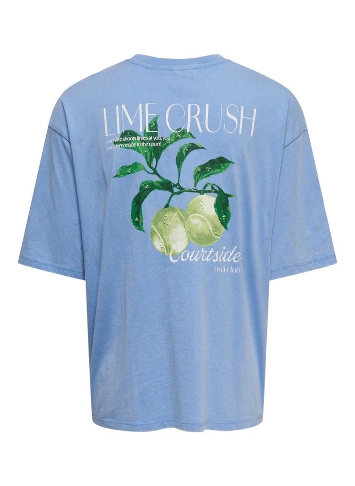 Only  Onlshania Life Short Sleeve Print Top for Women | Best Price UAE