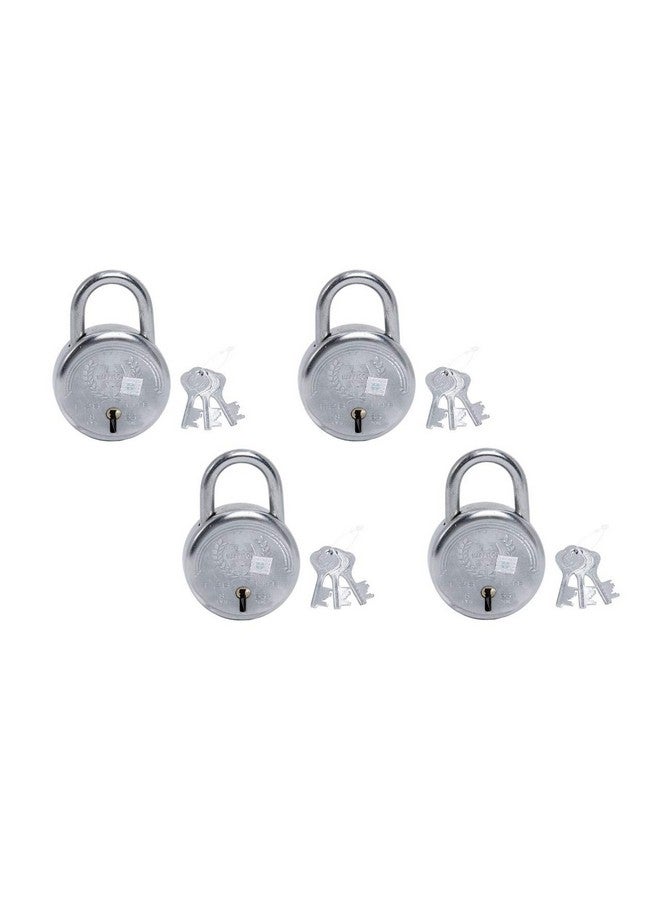 Harrison T-26 LITE/BCP-0534_PK 4 Steel 8 Levers Padlock with 3 Keys (Pack of 4), Silver - Image 1