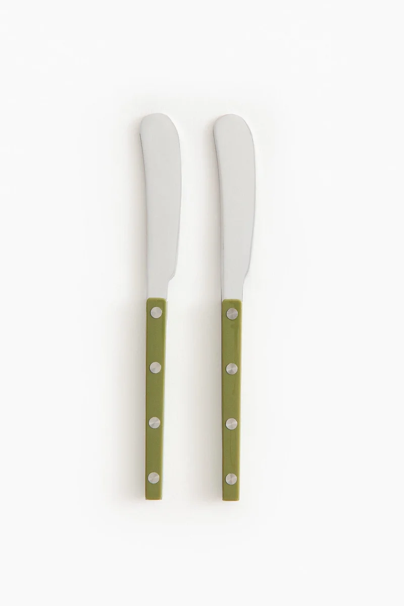 H&M 2-pack stainless steel butter knives