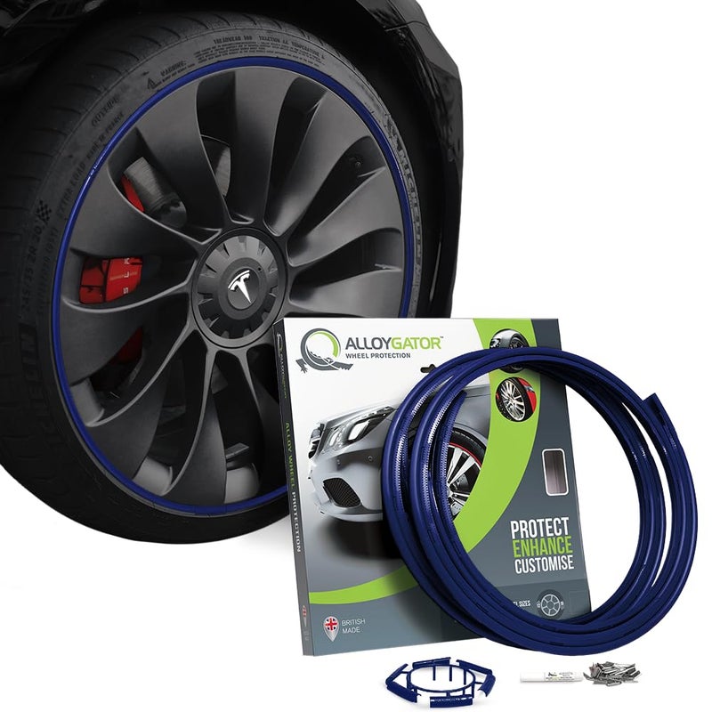 ALLOYGATOR AlloyGator Blue Alloy Wheel Protectors For Upto 19" Wheels | Fits All Cars | Premium Quality Rim Protectors | 15 Colours Available - Image 1