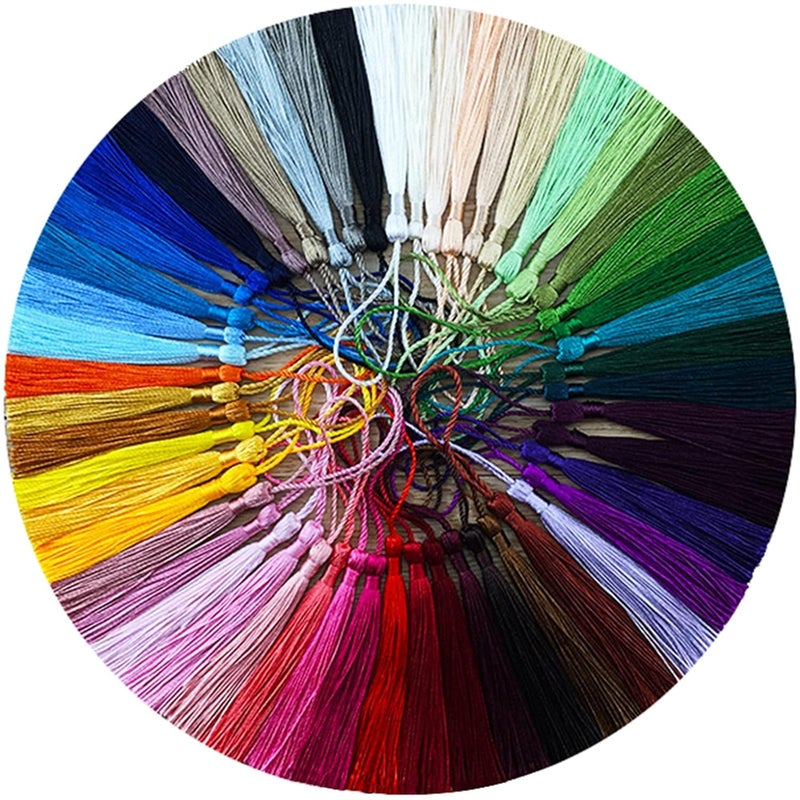 HASTHIP HASTHIP Polyester 76Pcs38 Colors Handcraft Tassels With Loop For Jewelry Making Souvenir Bookmarks Diy Craft Accessory Multicolor - Image 1
