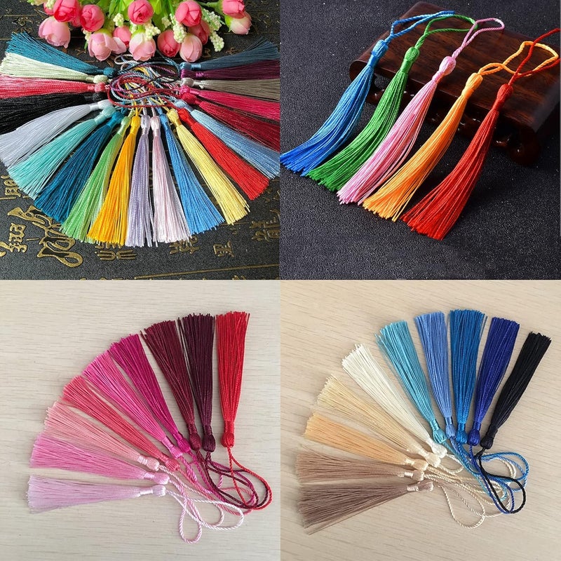 HASTHIP HASTHIP Polyester 76Pcs38 Colors Handcraft Tassels With Loop For Jewelry Making Souvenir Bookmarks Diy Craft Accessory Multicolor - Image 4