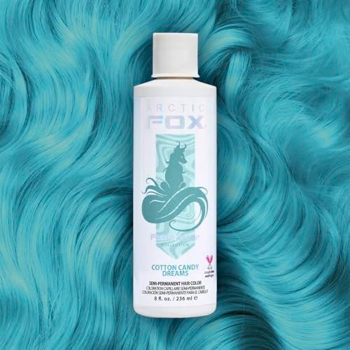 Arctic Fox Semi-Permanent Hair Dye, Vegan & Cruelty-Free, Pastel Blue, Ammonia-Free, Conditioning, For Bleached Hair, Long Lasting Color, Unisex, 8 Fl Oz, Cotton Candy Dreams - Image 2